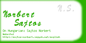 norbert sajtos business card